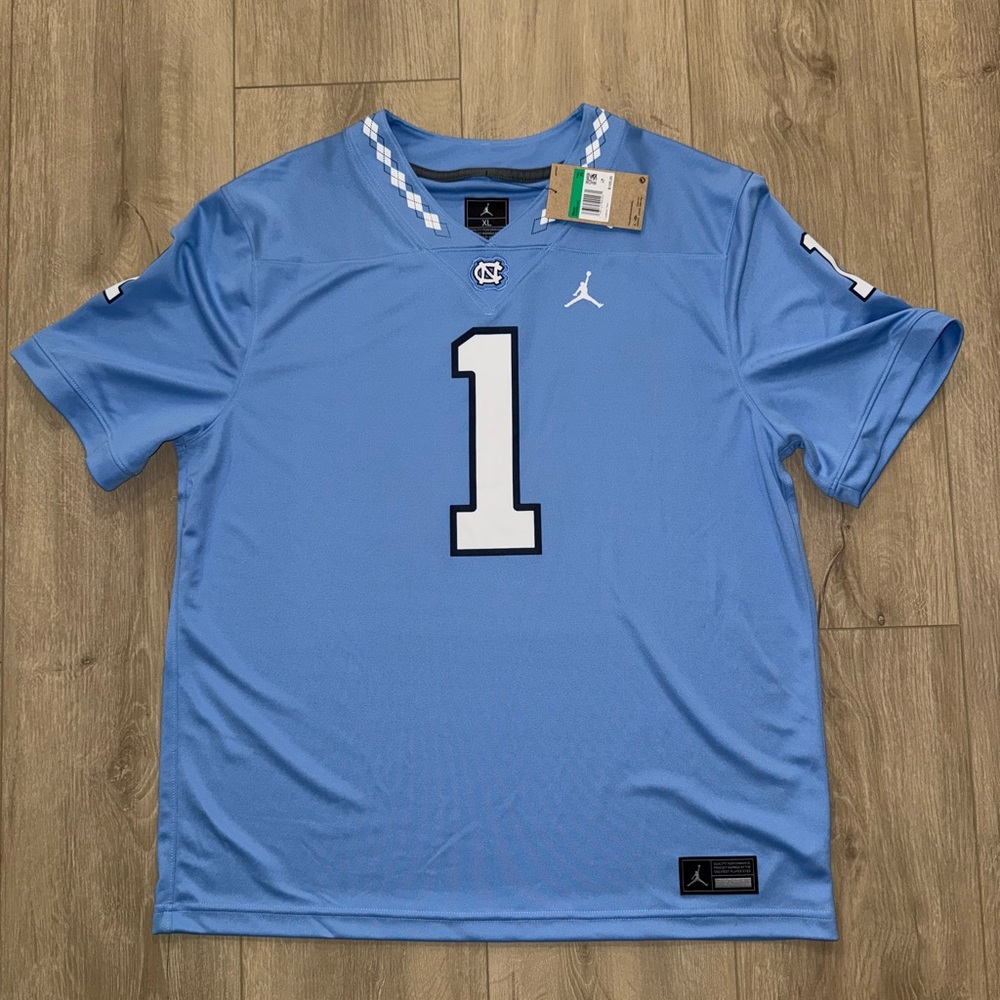 Jordan University of North Carolina football jersey #1 NWT XL
